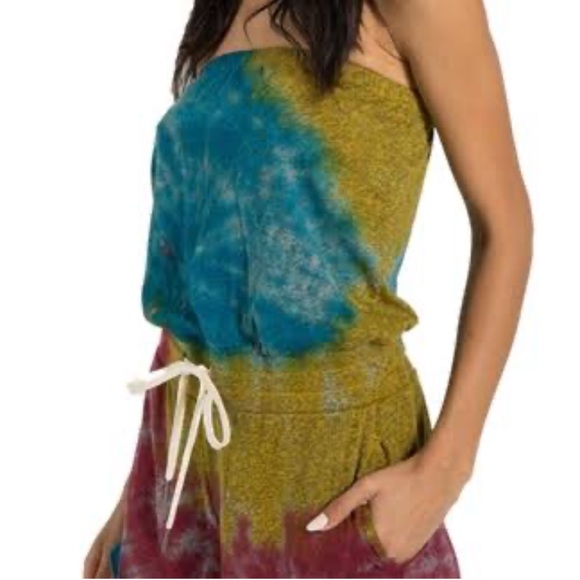 PHILANTROPHY Plum Strapless Multi Tie Dye Romper - Picture 5 of 10